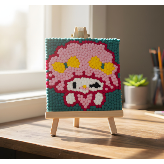 Pompom Ball Mosaic Art